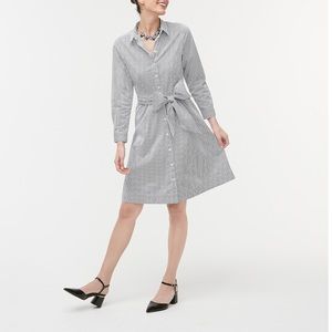 NWT J Crew Tie-waist shirtdress cotton poplin 12